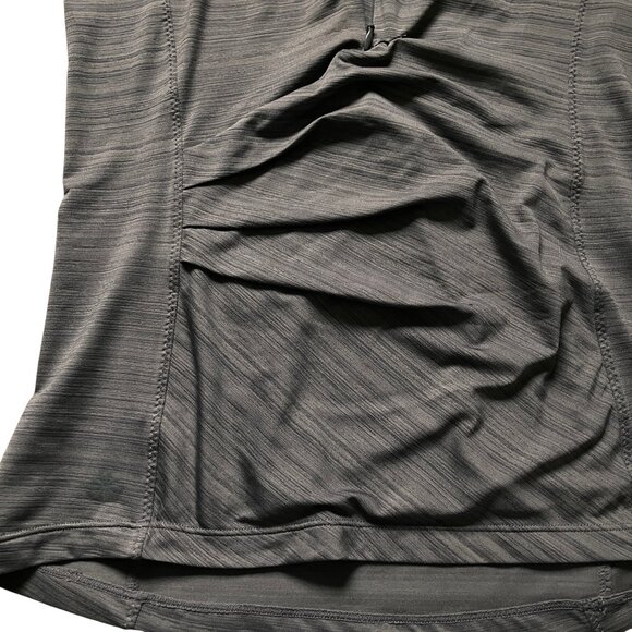 Athleta Gray Ruched Front Sleeveless Quarter Zip Activewear Top Womens Size S - Picture 4 of 9